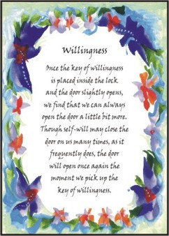 Willingness AA quote (5x7) - Heartful Art by Raphaella Vaisseau