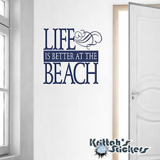 SUMMER BEACH Love Vinyl Wall Art quote Home Family Decor Decal Word ...
