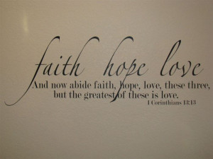 Faith – Hope – Love And Now Abide, Hope. Love, These Three But The ...