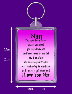 Nan Verse Keyring Keepsake Gift