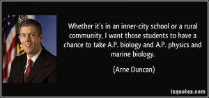Whether it's in an inner-city school or a rural community, I want ...