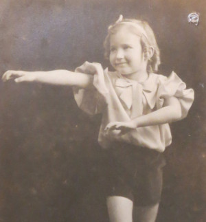 Original 1930's Momma's Little Dancer Girl RPPC Real Photo Postcard