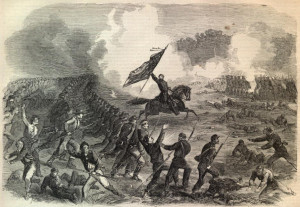 THE BATTLE OF GETTYSBURG—ATTACK OF THE LOUISIANA TIGERS ON A BATTERY ...