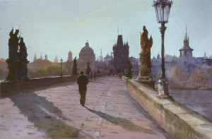 Robert Wade Morning, Charles Bridge, Prague: Landscape Bridge, Art ...