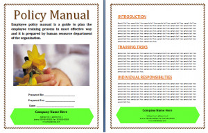 Policies and Procedures Manual Template Free Manual Templates