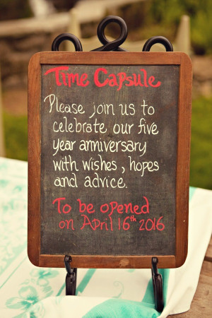 save time in a capsule - A time capsule wedding guest book. I love ...