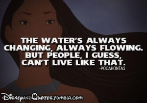 The water's always changing, always flowing. But people, I guess, can ...
