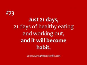 21 days to make a habit