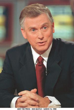 Former Vice President Dan Quayle, widely known for his bungled quotes ...