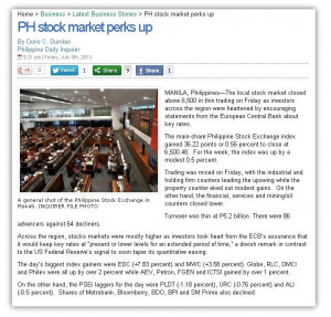 ... Stock Market Philippines 2013 . One of the how to 6193. Domestic stock