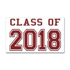 High School College Graduation Class Of 2018 Stickers