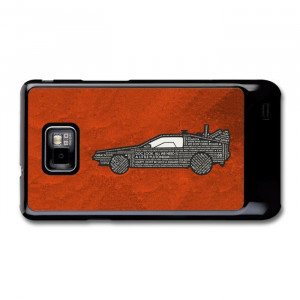 Back To The Future Car Marty McFly Doc Quotes Orange Background coque ...
