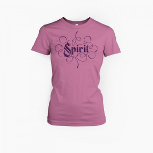 Spirit pink toned calligraphy typography with decorative accents on ...