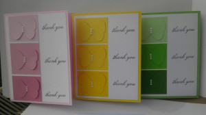 used the thank you stamp from Because I Care and stamped thank you ...