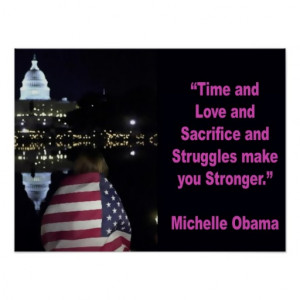 Michelle Obama inspirational quote Poster