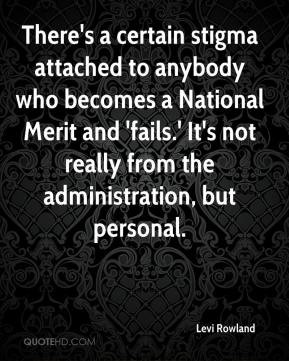 There's a certain stigma attached to anybody who becomes a National ...