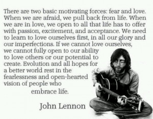 Wise words from John Lennon.