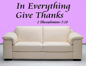 In Everything Give Thanks Wall Decal Bible Quote