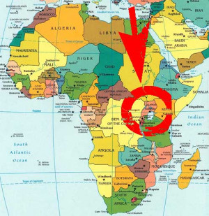 Here is Uganda on map of Africa