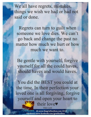 Regrets and Forgiveness | The Grief Toolbox