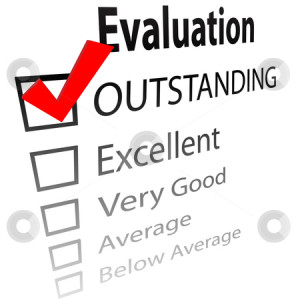 Outstanding job evalution check boxes stock vector clipart, An ...