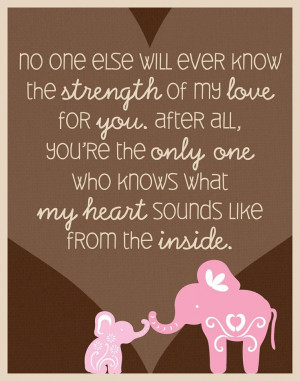 Elephant Quote Poster / Print for Baby