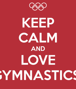 Love Gymnastics Logo Keep calm and love gymnastics