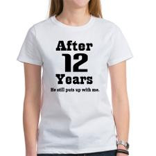 12th Anniversary Funny Quote Women's T-Shirt for