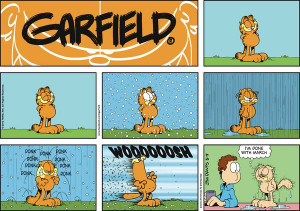 as described by our orange weather-cat, Garfield!
