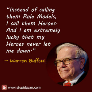 Warren Buffett Quote on Role Models | Inspirational Quote