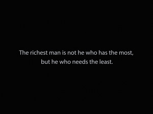 The richest man Quote Desktop Wallpaper