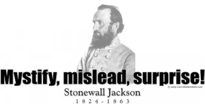 Design #GT44 Stonewall Jackson - Mystify, mislead, surprise!