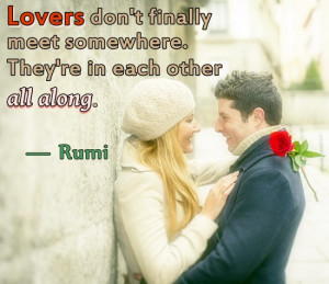 Quote by Rumi on lovers