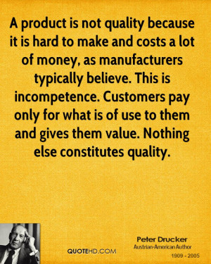 product is not quality because it is hard to make and costs a lot of ...