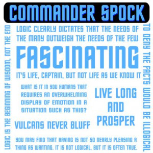 Quote Central > Star Trekking > Spock Quotes