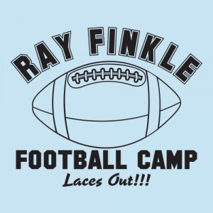 ... ray finkle football camp laces out rule shirt t shirts funny retro