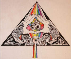tagged hippie hippies triangle rainbow eye art cool trippy psychedelic