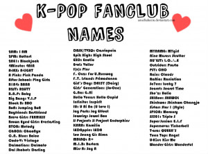 pop Fanclub Names by AMerHAkeem