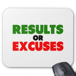 Results or Excuses | Fitness Quotes | Green Style Mouse Pad