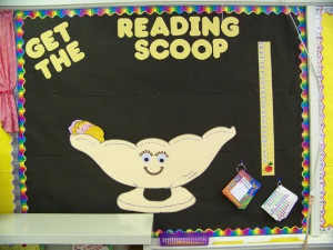 Bulletin Board Idea : Ice Cream Reading Scoop