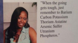 ... yearbook quote that landed the Georgia senior in hot water with school