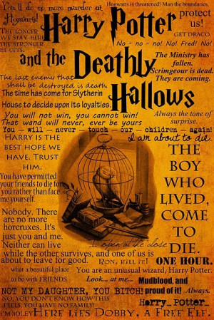 deathly hallows, harry potter, quotes