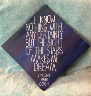 Van Gogh handmade quote painting by WorksByGrace on Etsy, $30.00