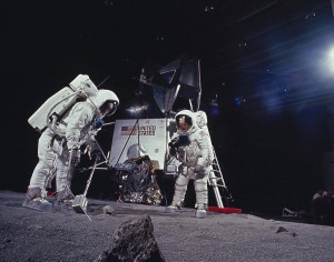 Astronauts Edwin E. Aldrin and Neil Armstrong rehearse chores they ...