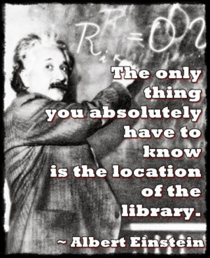 Albert Einstein and The Library | Content in a Cottage