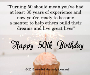 Turning 50 should mean you’ve had at least 30 years of experience ...