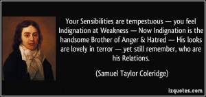 Your Sensibilities are tempestuous — you feel Indignation at ...