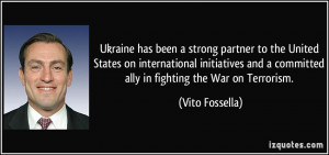 Ukraine has been a strong partner to the United States on ...