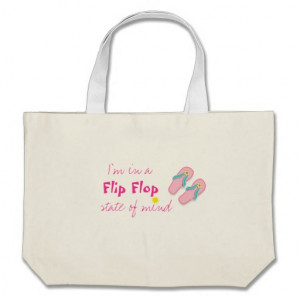 Beach bag with Flip Flop Quote