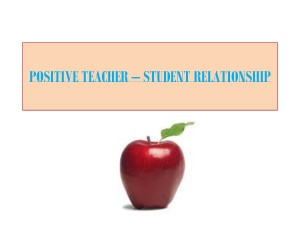 relationship between student and teacher